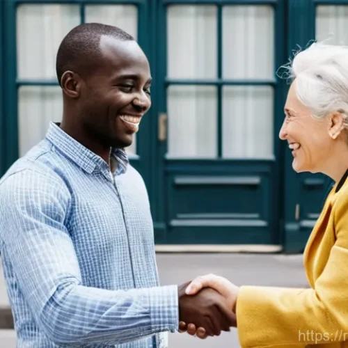 프랑스어 프랑스어권 국가 문화 차이 - **A Study in Greetings: Formal to Familiar Across Francophone Cultures**
    A triptych-style image ...