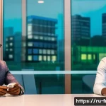 프랑스어 사용 증가 추세 - A vibrant, photorealistic scene inside a modern Abidjan co‑working hub during golden hour: a mixed g...